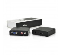 Активний конвертер HDMI (input) на VGA(output)  + Audio Adapter, Black, 4K / 2K