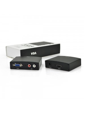 Активний конвертер HDMI (input) на VGA(output)  + Audio Adapter, Black, 4K / 2K