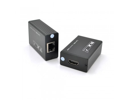 Одноканальний пасивний подовжувач HDMI сигналу по UTP кабелю по одній витій парі. Дальність передачі: до 30метров,  1080Р- cat6e
