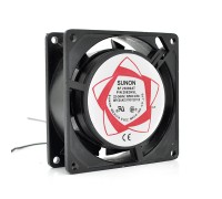 Кулер для охлаждения серверных БП SUNON 8025 DC sleeve fan 2pin под пайку - 80*80*25мм, 220V, 2600об/мин