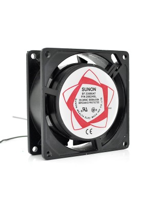 Кулер для охолодження серверних БП SUNON 8025 DC sleeve fan 2pin під паяння - 80*80*25мм, 220V, 2600об/хв