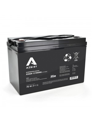 Акумулятор AZBIST Super AGM ASAGM-121000M8, Black Case, 12V 100.0Ah ( 329 x 172 x 215 ) 