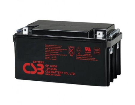 Акумуляторна батарея CSB GP12650, 12V 65Ah (350х166х174мм),