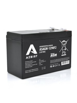 Акумулятор AZBIST Super AGM ASAGM-1290F2, Black Case, 12V 9.0Ah (151 х 65 х 94 (100) ) 