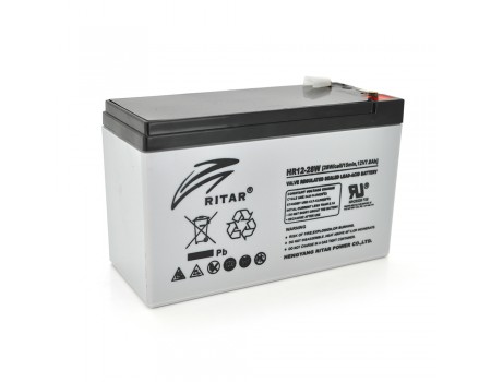 Аккумуляторная батарея AGM RITAR HR1228W, Gray Case, 12V 7.0Ah  ( 151 х 65 х 94 (100 ) 2.17kg
