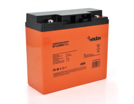 Акумуляторна батарея MERLION AGM GP1220M5 PREMIUM 12 V 20 Ah (180 x 78 x 165 (168))  Orange