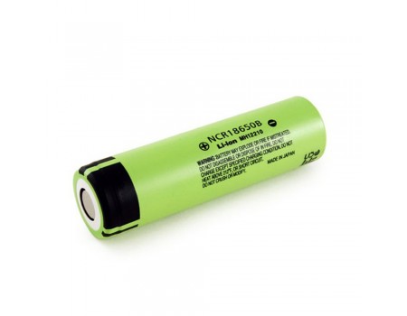 Аккумулятор 18650 Li-Ion Panasonic NCR18650B, 1500mAh, 6.8A, 4.2/3.6/2.5V, GREEN (TIP TOP), OEM