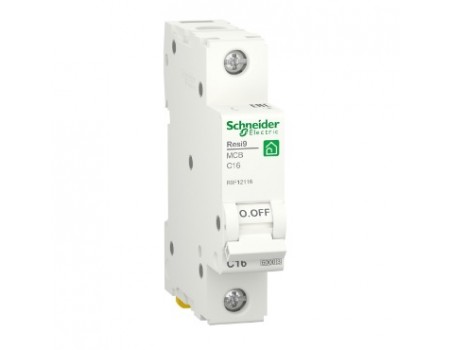 Автоматичний вимикач Schneider RESI9 16А, 1P, крива, 6кА
