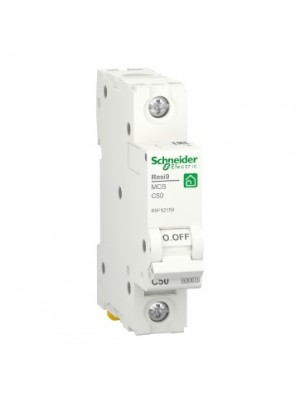 Автоматичний вимикач Schneider RESI9 50А, 1P, крива, 6кА