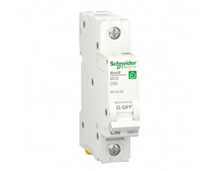 Автоматичний вимикач Schneider RESI9 50А, 1P, крива, 6кА