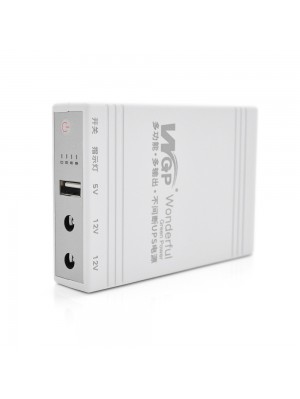 UPS для роутеров/коммутаторов ECO-1825, 18W, OUT:USB-5V, DC-5V/9/12V, POE-15/24V, 1/2A, LiFePo4 8000mAh, 160x105x33mm, 0.4kg, Black, BOX