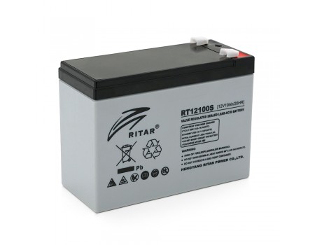 Аккумуляторная батарея AGM RITAR RT12100S, Gray Case, 12V 10.0Ah ( 151 х 98 х 95 (101 ) )