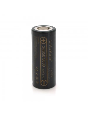 Аккумулятор 26650 Li-Ion LiitoKala Lii-50A, 5000mah (5100-5500mah), 25A, 3.7V (2.5-4.2V), Black, 2 шт в упаковке, цена за 1 шт