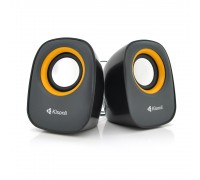 Колонки 2.0 Kisonli V360 для ПК и ноутбука, USB + 3.5mm, 2x1.5W, 20Hz- 20KHz, Orange, BOX, Q50