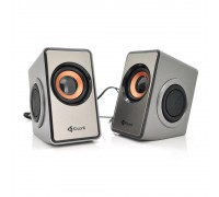 Колонки 2.0 Kisonli T-007 для ПК и ноутбука, USB + 3.5mm, 2x3W, 20Hz- 20KHz, Gray, BOX, Q40