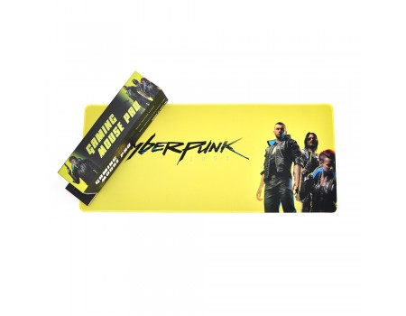 Килимок 300*700 тканинний Cyberpunk Label з боковою прошивкою, товщина 3 мм, колір Yellow