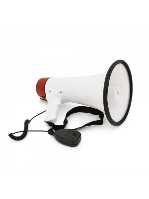 Громкоговоритель Megaphone ER-55U, 25W, питание от аккумулятора 6В, СЗУ, White/Red