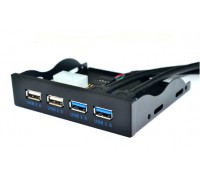 Контроллер в отсек 3,5" 2xUSB3.0 + 2xUSB2,0, 4 порта, 20pin to 2 port USB 3.0