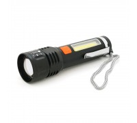 Ліхтарик XP-P50-P12, 3+1 режим, корпус алюмінієвий, вбудований акум, USB кабель