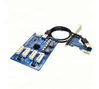 Cпліттер-розгалужувач-хаб PCI-e x 1 на 3 порту х 1
