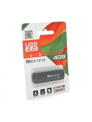 Флеш-накопитель Mibrand Grizzly, USB 2.0, 4GB