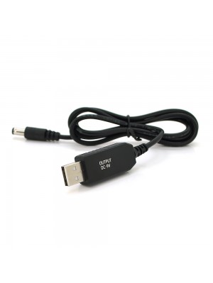 Кабель для роутера 5.5/2.5(5.5/2.1)mm(M)=> USB2.0 (Out:9V), 1м, Black, OEM