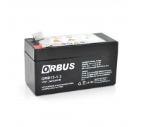 Акумуляторна батарея ORBUS ORB1213 AGM 12V 1,3Ah  (98 х 44 х 53 (59))  0.525 kg /450