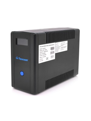 ИБП TESCOM TCM1200 (720W), LCD, AVR, 3st, 4xSCHUKO socket, 2x12V7Ah, RS232, USB, RJ45, plastik Case (460 x 225 x 245) 8,86 кг