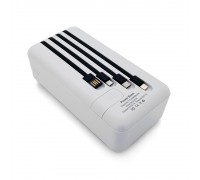 PowerBank Bix-50000mAh, Input:MicroUSB+Type-C, Output:4USB/Type-C/MicroUSB/Lightning, QC22.5W/PD20W, White