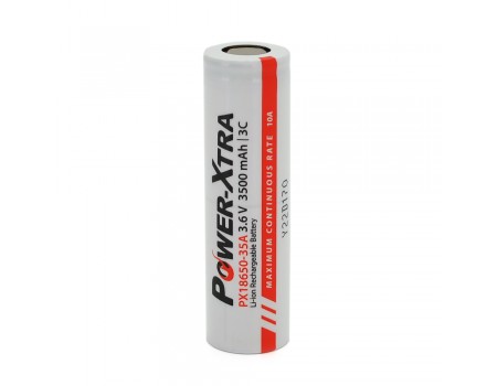 Аккумулятор Li-ion Power-Xtra 18650 3500mAh 3.6V(3,7V), White