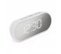Електронний годинник VST-712Y Дзеркальний дисплей, будильник, живлення від кабелю USB, White