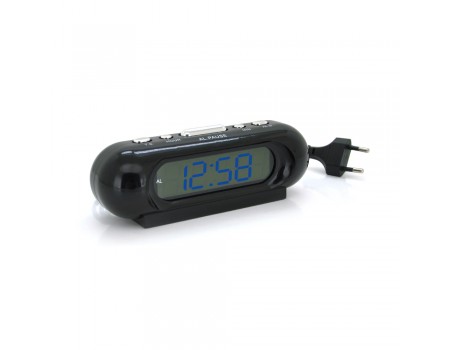 Електронний годинник VST-716, будильник, живлення від кабелю 220V, Blue Light