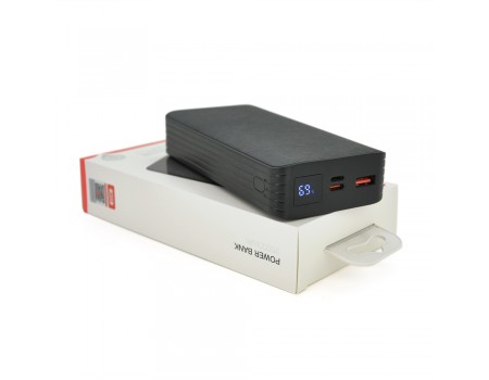 Портативная батаеря (повербанк) XO-PR144 20000mAh, Input:5V/2A(Lightning),5V/3A,9V/2A(Type-C),Output:5V/3А,9V/2А, 12V/1,5А(USB),8, PD20W, plastic, Black