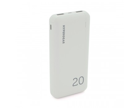Портативна батарея (повербанк) Hypergear 20000mAh Fast Charge, 2*USB, White4