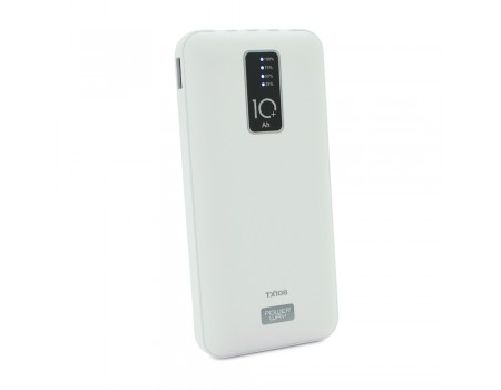 Портативна батарея (повербанк) TX-108 10000mAh, кабелю USB: Micro, Lighting, White/Black, (270g)