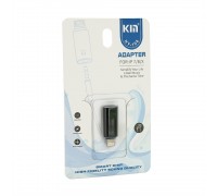 Переходник KIN KY-198 Lighting(M) => Jack 3.5mm(F), Black, Box