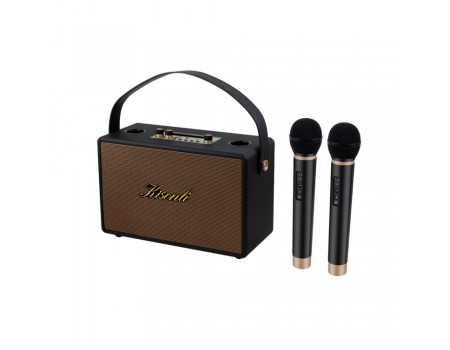 Колонка Kisonli G101 Bluetooth 5.0,Two microphone, 2х15W, 2400mAh, USB, DC: 5V/1A, BOX, Brown, Q8