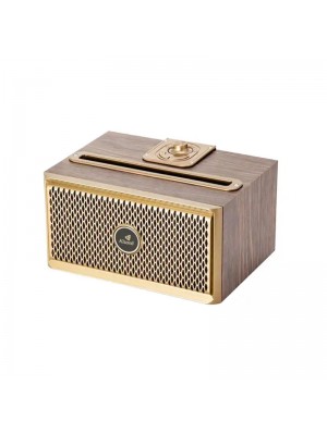 Колонка Kisonli G1 Bluetooth 5.0, 2х10W, 1500mAh, USB/TF/BT/FM/AUX, DC: 5V, Dark wood, BOX, Q24