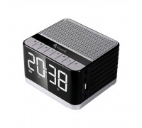 Колонка Kisonli G8 Bluetooth 5.0, 1х5W, 2000mAh, USB/TF/BT/FM/AUX/LCD/Clock, DC: 5V/1A, Black,, BOX, Q40