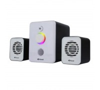 Колонки Kisonli U-3000BT, 5W+2x3W, USB/TF/BT/FM/AUX, с сабвуфером, DC: 5V, White, BOX, Q40