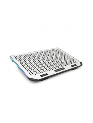 Підставка під ноутбук IceCoorel A17, 10-15.6", 6 * 80mm 1800±10% RPM, корпус пластик + алюміній, 2xUSB 2.0, 366x256x23mm, RGB