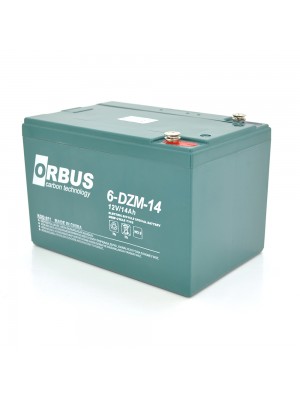 Тягова акумуляторна батарея AGM ORBUS 6-DZM-14, 12V 14Ah  M5 (151х98х101 мм)  Green 
