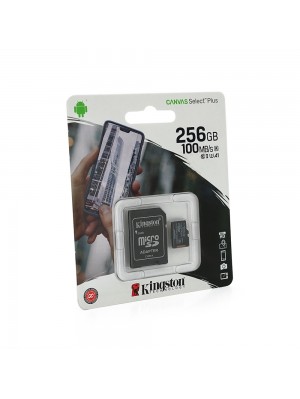 Карта памяти Kingston Canvas microSDHC Class 10 A1 UHS-I, 256GB