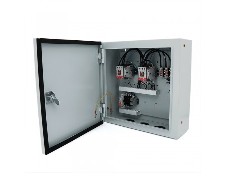 Блок АВР AKSA для генераторів із внутрішнім контролером, під конфігурацію мережі 3/3, 3/1,1/1, контактори 40A/40A, max 18.5кВт
