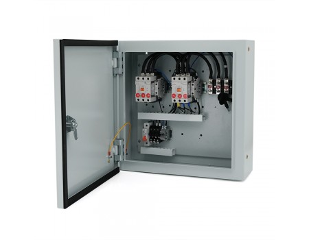 Блок АВР AKSA для генераторів із внутрішнім контролером, під конфігурацію мережі 3/3, 3/1,1/1, контактори 50A/50А, max 22кВт