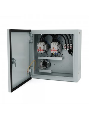 Блок АВР AKSA для генераторів з внутрішнім контролером, під конфігурацію мережі 3/3, 3/1,1/1, контактори 65A/65A, max30кВт