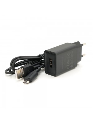 Набор BOROFONE BA68A СЗУ 1xUSB+ кабель Micro, 2.1A, 1м, Black, Blister-box