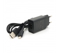 Набор BOROFONE BA68A СЗУ 1xUSB+ кабель iPhone, 2.1A, 1м, Black, Blister-box