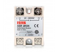 Твердотельное реле FQFER SSR-80DA 10А 24-380VAC