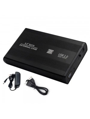 Карман 3,5"алюминиевый корпус,интерфейс USB2.0 SATA, Black